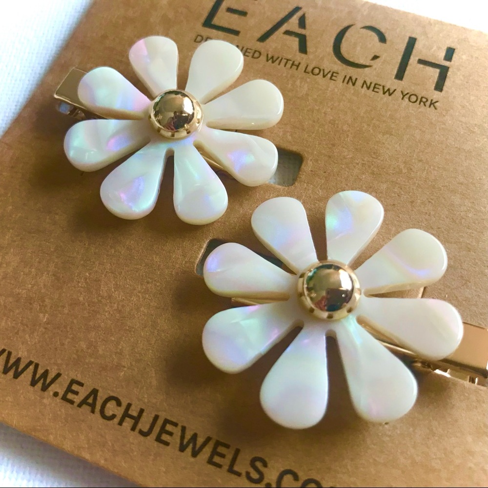 Each Jewels Flower Barrette Set